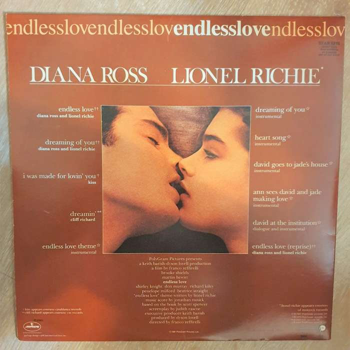 Endless Love - Original Soundtrack Album - Diana Ross, Lionel Richie  Vinyl LP Record (VG+)