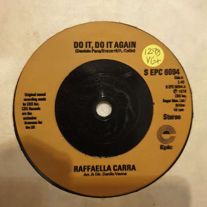 Raffaella Carra  Do It, Do It Again - Vinyl 7" Record - Very-Good+ Quality (VG+)