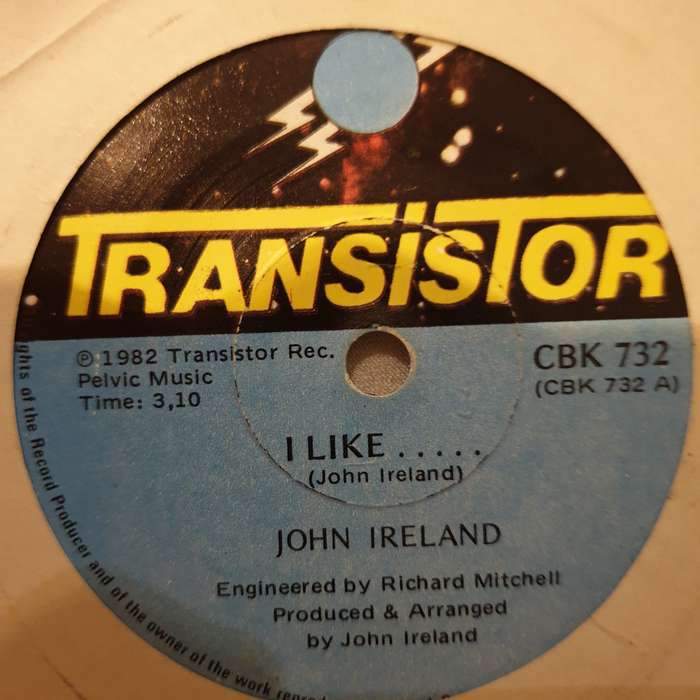 John Ireland  I Like  - Vinyl 7" Record - Opened  - Very-Good Quality (VG)