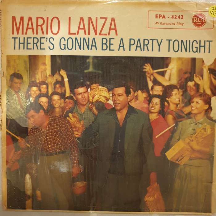 Mario Lanza  There's Gonna Be A Party Tonight - Vinyl 7" Record - Very-Good+ Quality (VG+)