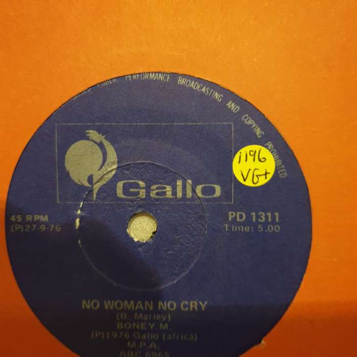 Boney M.  Daddy Cool/N Woman No Cry - Vinyl 7" Record - Very-Good+ Quality (VG+)