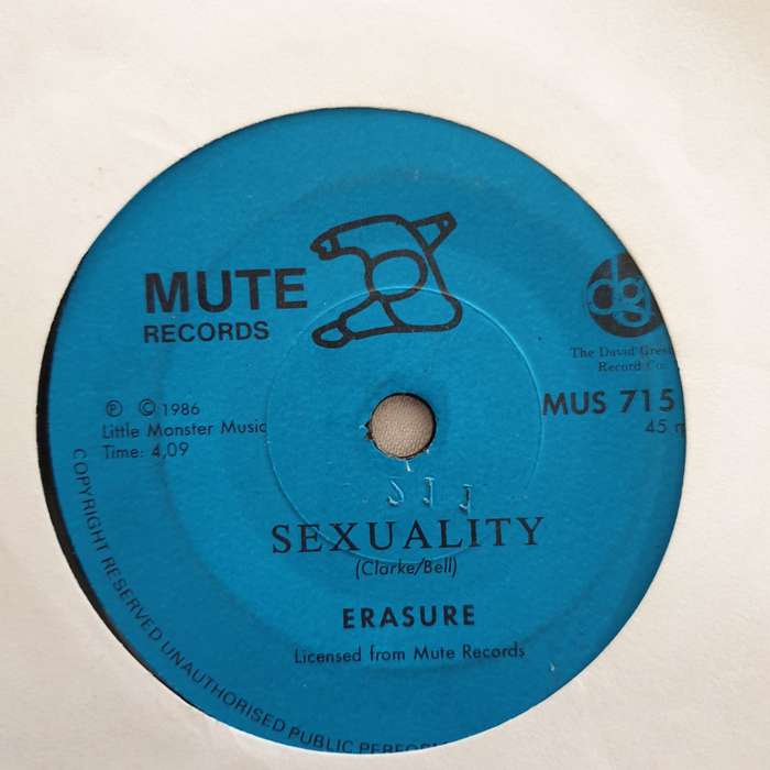 Erasure  Sometimes - Vinyl 7" Record - Opened  - Very-Good Quality (VG)