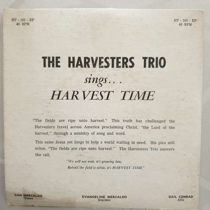 Harvesters Trio - Vinyl 7" Record - Opened  - Very-Good Quality (VG)