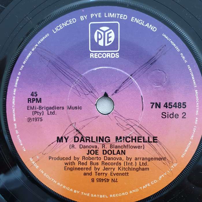 Joe Dolan  Lady In Blue - Vinyl 7" Record - Opened  - Fair Quality (F)