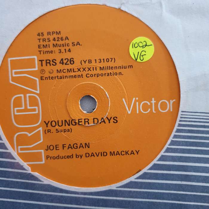 Joe Fagan - Younger Days - Vinyl 7" Record - Opened  - Very-Good Quality (VG)