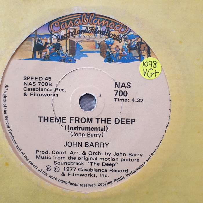 Donna Summer / John Barry  Down Deep Inside (Theme From The Deep) - Vinyl 7" Record - Very-...