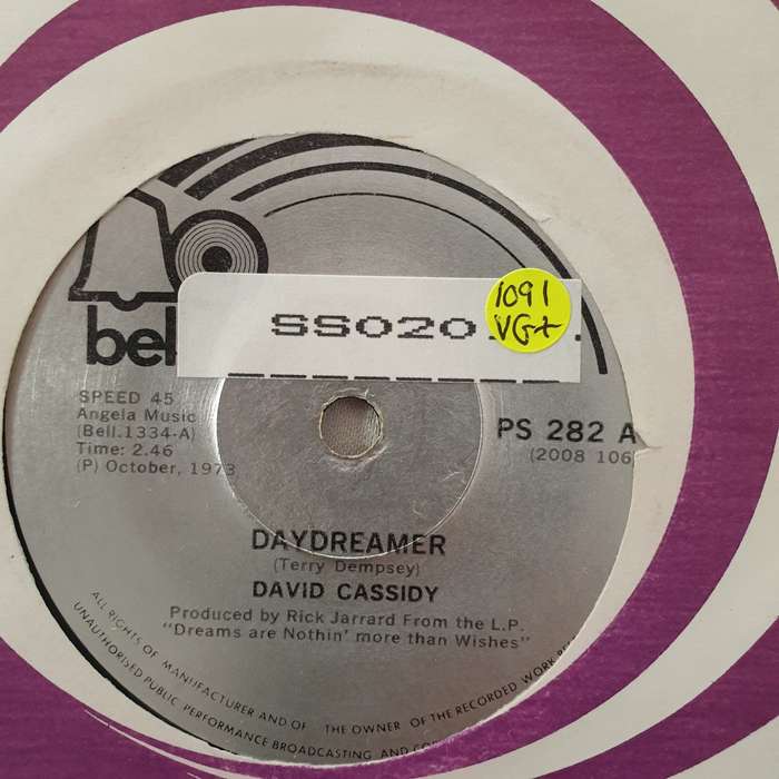 David Cassidy  Daydreamer / The Puppy Song - Vinyl 7" Record - Very-Good+ Quality (VG+)