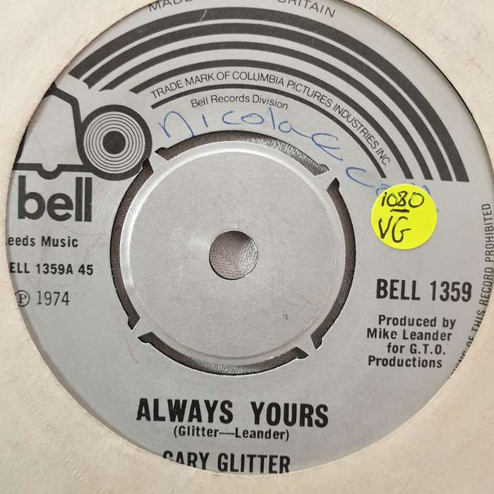 Gary Glitter  Always Yours - Vinyl 7" Record - Very-Good- Quality (VG-)