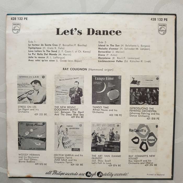 Ray Colignon  Let's Dance - Vinyl 7" Record - Opened  - Very-Good Quality (VG)