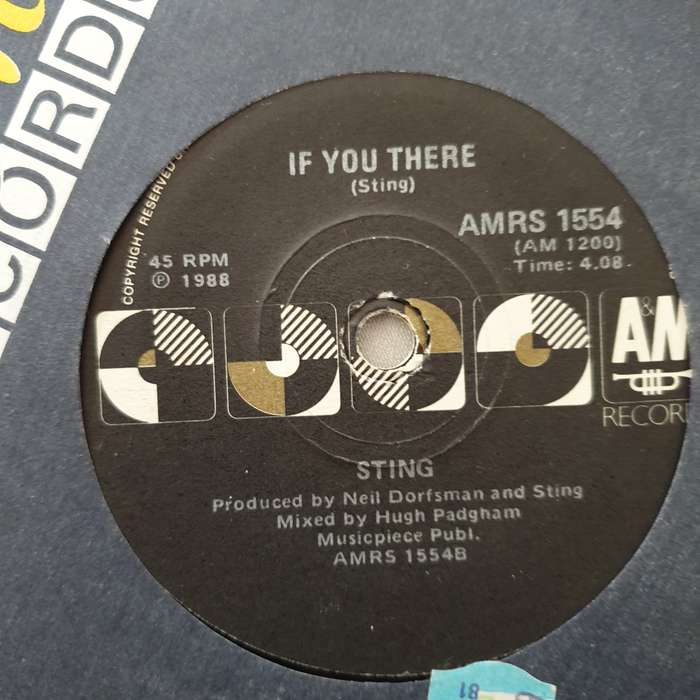 Sting  Englishman In New York - Vinyl 7" Record - Opened  - Very-Good Quality (VG)