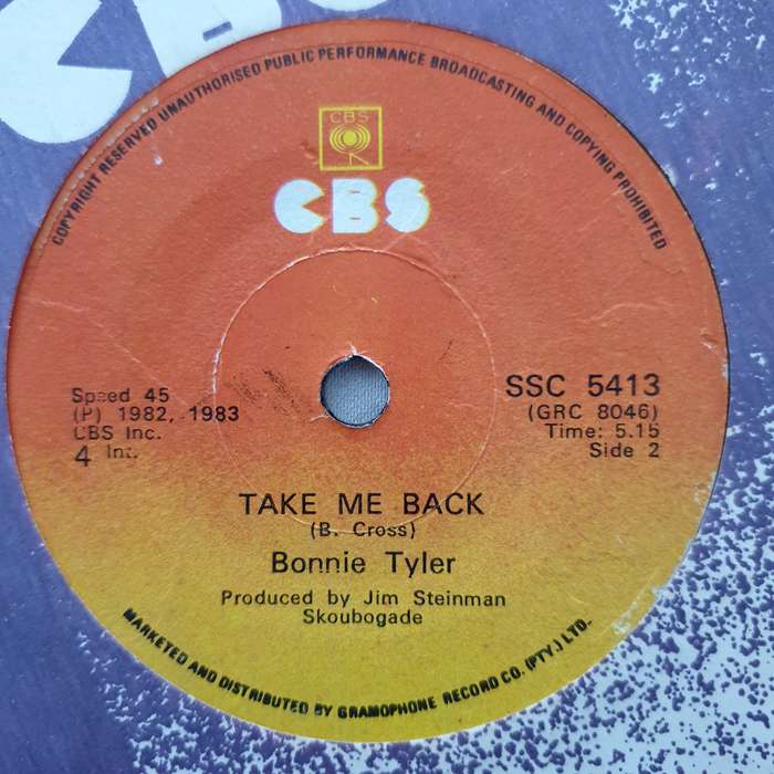 Bonnie Tyler  Total Eclipse Of The Heart - Vinyl 7" Record - Opened  - Very-Good Quality (VG)