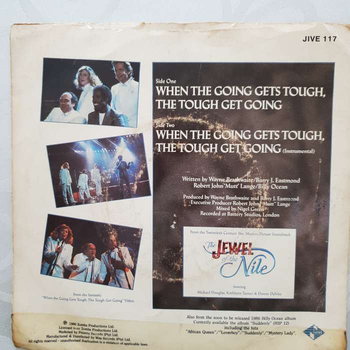 Billy Ocean  When The Going Gets Tough, The Tough Get Going - Vinyl 7" Record - Opened  - V...