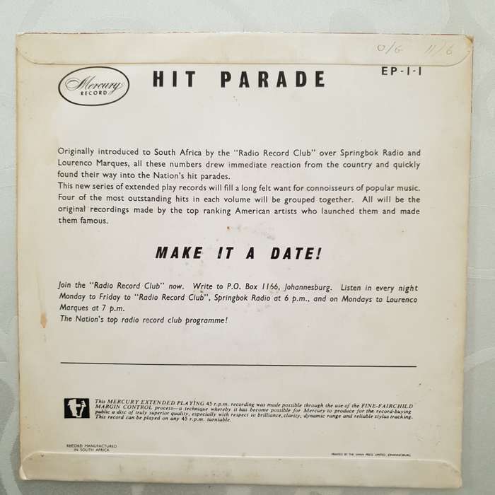 Hit Parade - Vinyl 7" Record - Very-Good+ Quality (VG+)