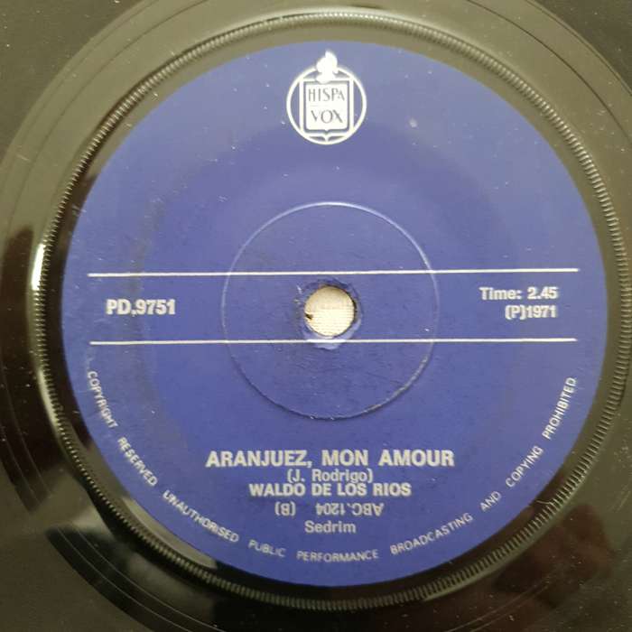 Waldo De Los Rios  Symphony No. 40 In G Minor K.550 1° Movement - Vinyl 7" Record - Good Q...