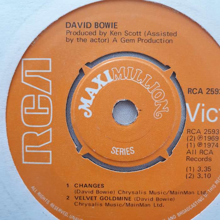 David Bowie  Space Oddity - Vinyl 7" Record - Opened  - Very-Good Quality (VG)