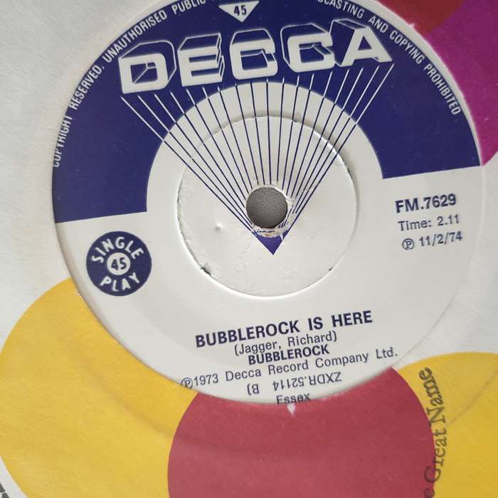 Bubblerock  (I Can't Get No) Satisfaction - Vinyl 7" Record - Opened  - Very-Good Quality (VG)