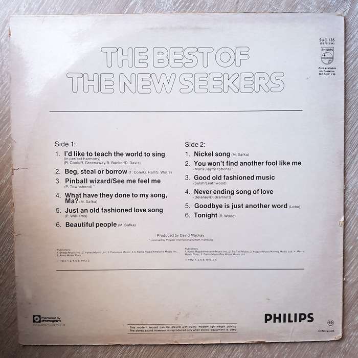The Best Of The New Seekers - Vinyl LP Record - Very-Good Quality (VG)
