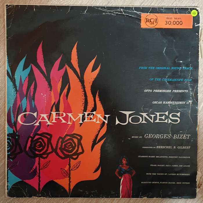 Carmen Jones - Oscar Hammerstein II's - Bizet - Vinyl LP Record - Opened  - Very-Good Quality (VG)