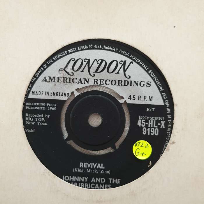 Johnny And The Hurricanes  Rocking Goose - Vinyl 7" Record - Good+ Quality (G+)