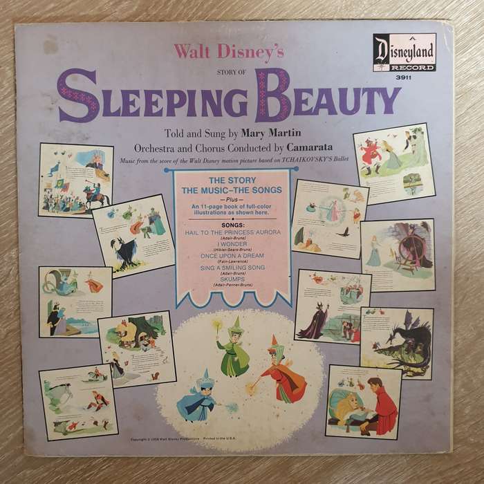 Walt Disney's Story Of Sleeping Beauty -  Mary Martin  Vinyl LP Record - Opened  - Good+ Qu...