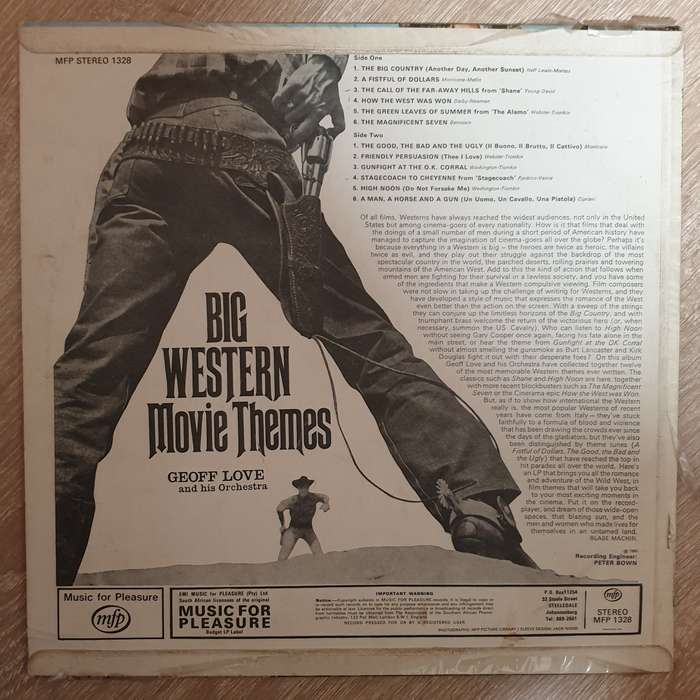 Big Western Movie Themes - Geoff Love And His Orchestra - Vinyl LP Record - Opened  - Very-Good Q...