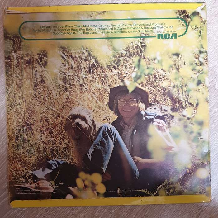 John Denver - Greatest Hits - Vinyl LP Record  - Very-Good- Quality (VG-)