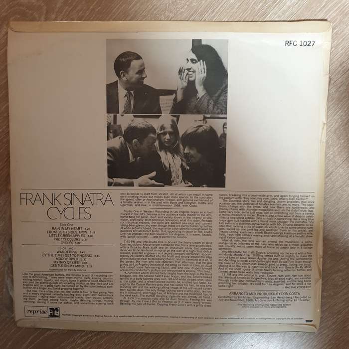 Frank Sinatra  Cycles - Vinyl LP Record - Opened  - Very-Good Quality (VG)