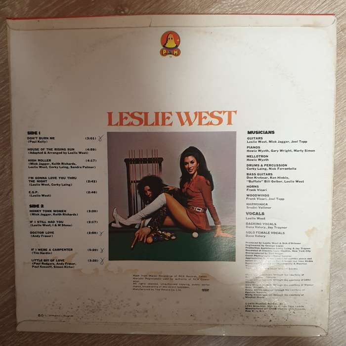 Leslie West  The Great Fatsby - Vinyl LP Record - Opened  - Very-Good+ Quality (VG+)