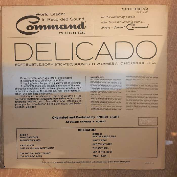 Lew Davies And His Orchestra  Delicado - Vinyl LP Record - Opened  - Very-Good+ Quality (VG+)