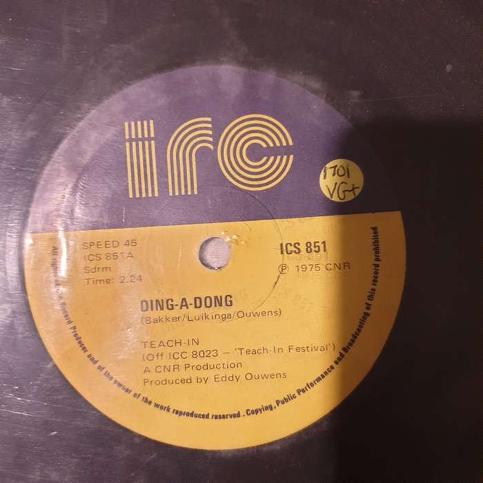 Teach-In  Ding-A-Dong - Vinyl 7" Record - Very-Good+ Quality (VG+)