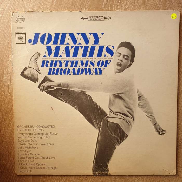 Johnny Mathis  Rhythms Of Broadway - Vinyl LP Record - Very-Good+ Quality (VG+)
