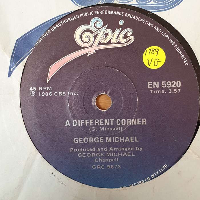 George Michael  A Different Corner - Vinyl 7" Record - Opened  - Very-Good Quality (VG)
