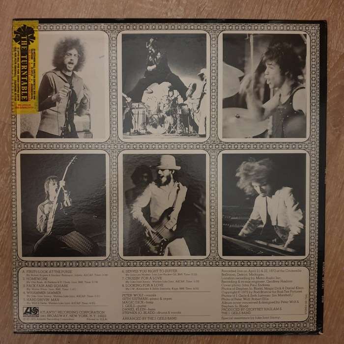 The J. Geils Band  "Live" Full House (US) - Vinyl LP Record - Very-Good+ Quality (VG+)