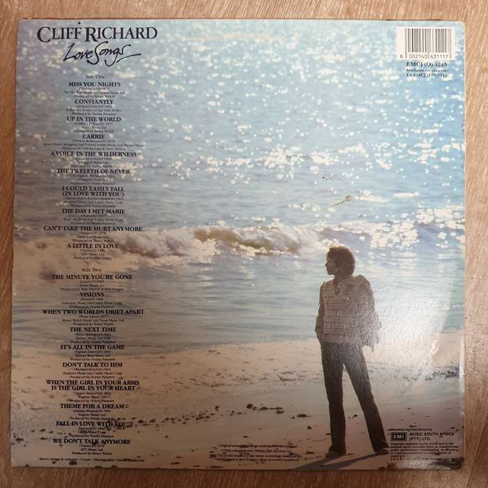 Cliff Richard - Love Songs - Vinyl LP Record - Very-Good+ Quality (VG+)
