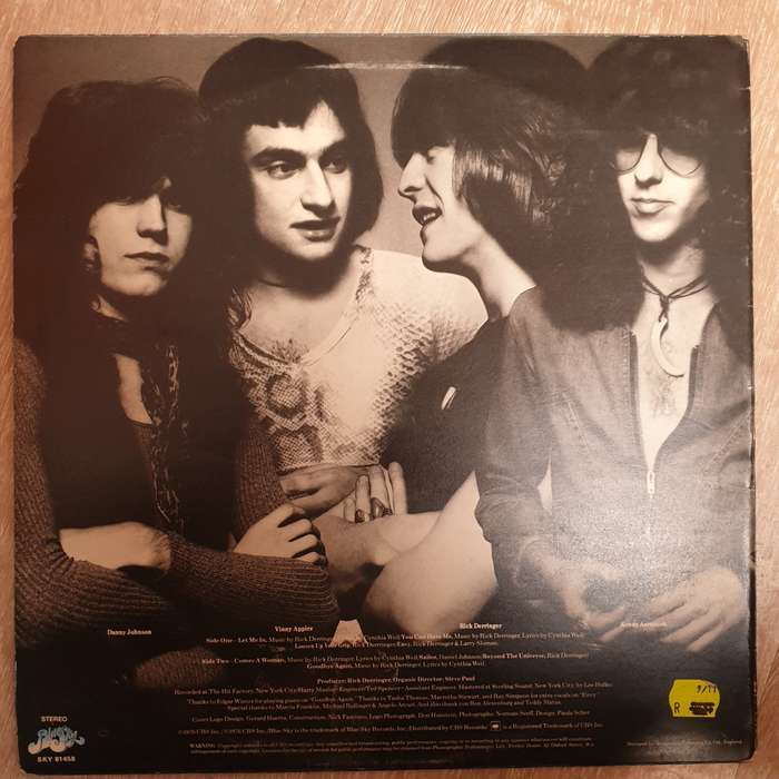 Derringer  Derringer - Vinyl LP Record - Very-Good+ Quality (VG+)