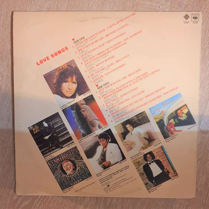 Love Songs - Original Artists - Vinyl LP Record - Very-Good+ Quality (VG+)