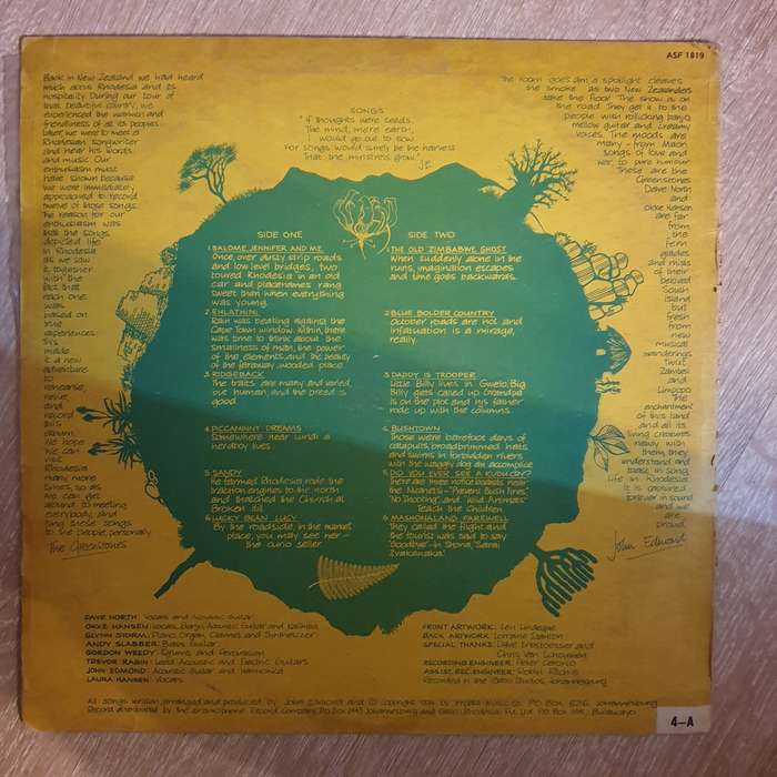 The Greenstones  Life In Rhodesia -  Vinyl LP Record - Very-Good+ Quality (VG+)