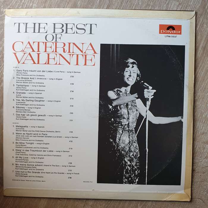Caterina Valente  The Best Of Caterina Valente  Vinyl LP Record - Very-Good+ Quality ...