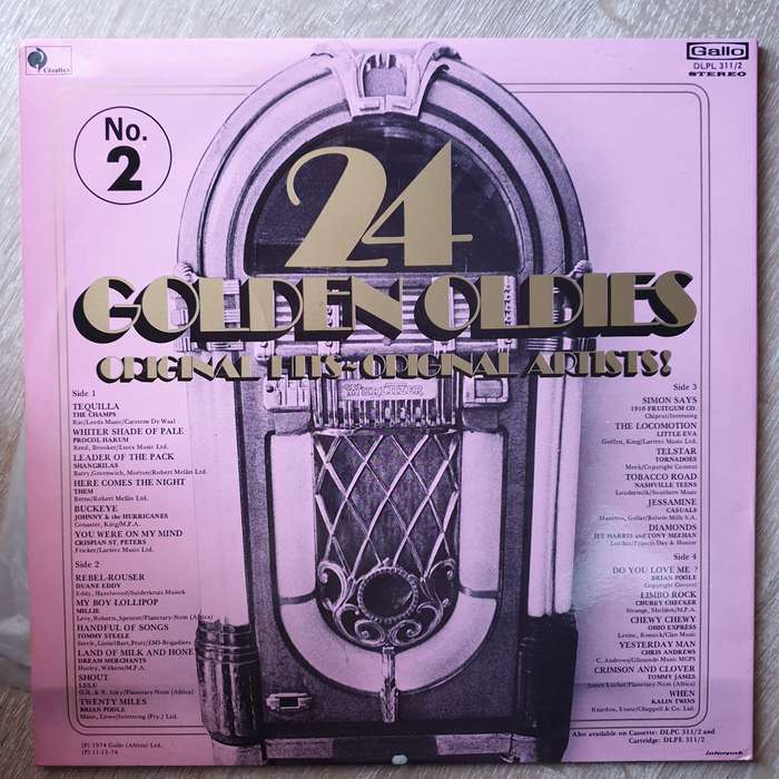 24 Golden Oldies - Original Artists - Vol 2 -  Double Vinyl LP Record - Very-Good+ Quality (VG+)