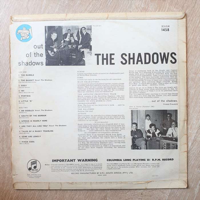 The Shadows - Out Of The Shadows - Vinyl LP Record - Opened  - Very-Good Quality (VG)
