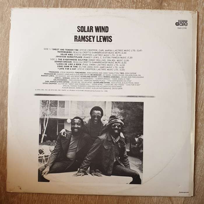 Ramsey Lewis  Solar Wind  Vinyl LP Record - Very-Good+ Quality (VG+)