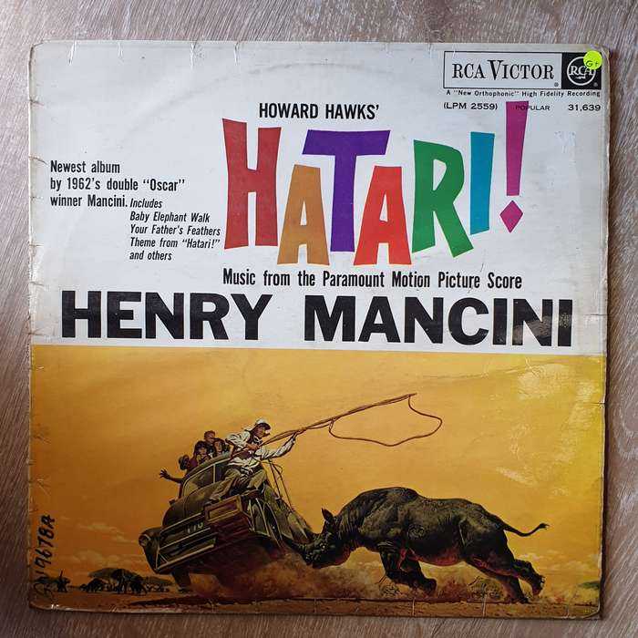 Howard Hawks' Hatari - Henry Mancini - Original Paramount Recording - Vinyl LP Record - Opened  -...