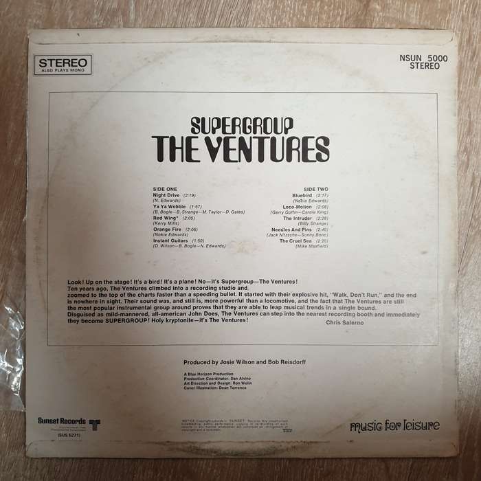 The Ventures  Supergroup -  Vinyl LP Record - Very-Good+ Quality (VG+)