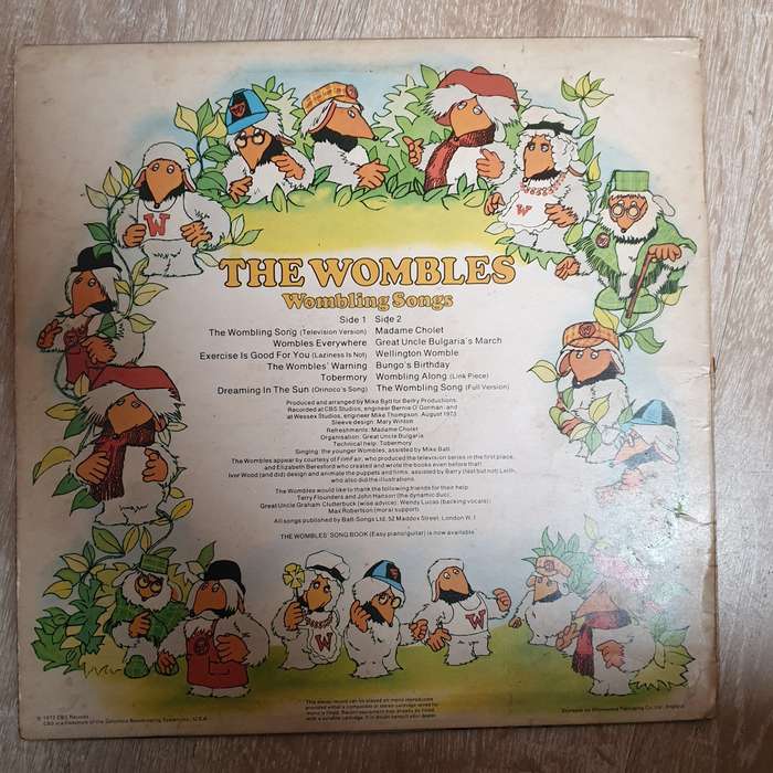 The Wombles  Wombling Songs  Vinyl LP Record - Opened  - Very-Good Quality (VG)