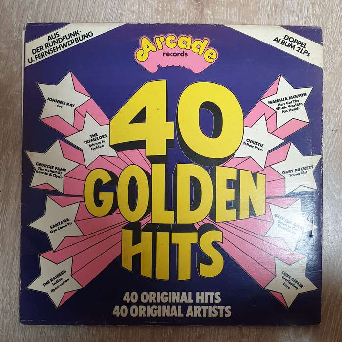 40 Golden Hits - Original Artists -  Double Vinyl LP Record - Very-Good+ Quality (VG+)