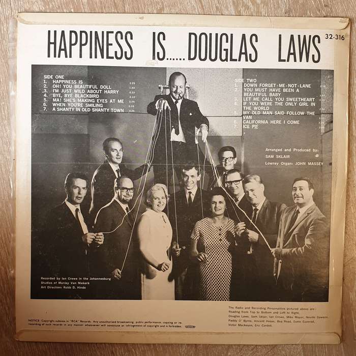 Douglas Laws - Happiness is Douglas Laws (Rare) -  Vinyl LP Record - Very-Good Quality (VG)
