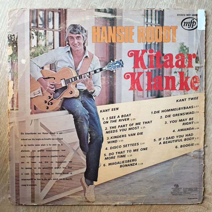 Hansie Roodt - Kitaar Klanke  Vinyl LP Record - Opened  - Good Quality (G)
