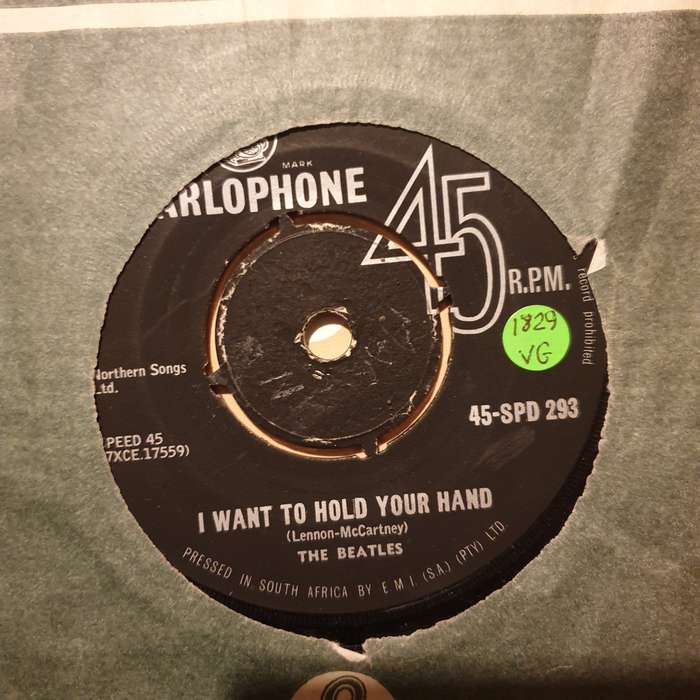 The Beatles  I Want To Hold Your Hand - Vinyl 7" Record - Opened  - Very-Good Quality (VG)