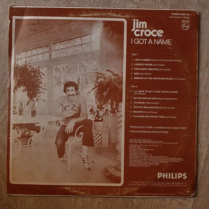 Jim Croce  I Got A Name - Vinyl LP Record - Very-Good+ Quality (VG+)