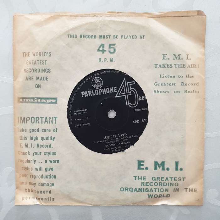George Harrison  My Sweet Lord - Vinyl 7" Record - Very-Good+ Quality (VG+)